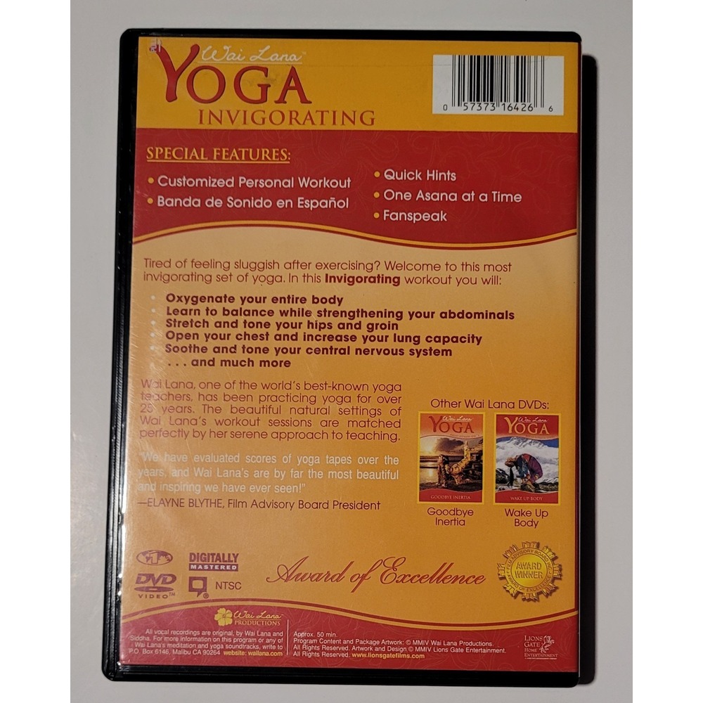 Wai Lana Yoga: Invigorating Hello Fitness (DVD) - Picture 2 of 2